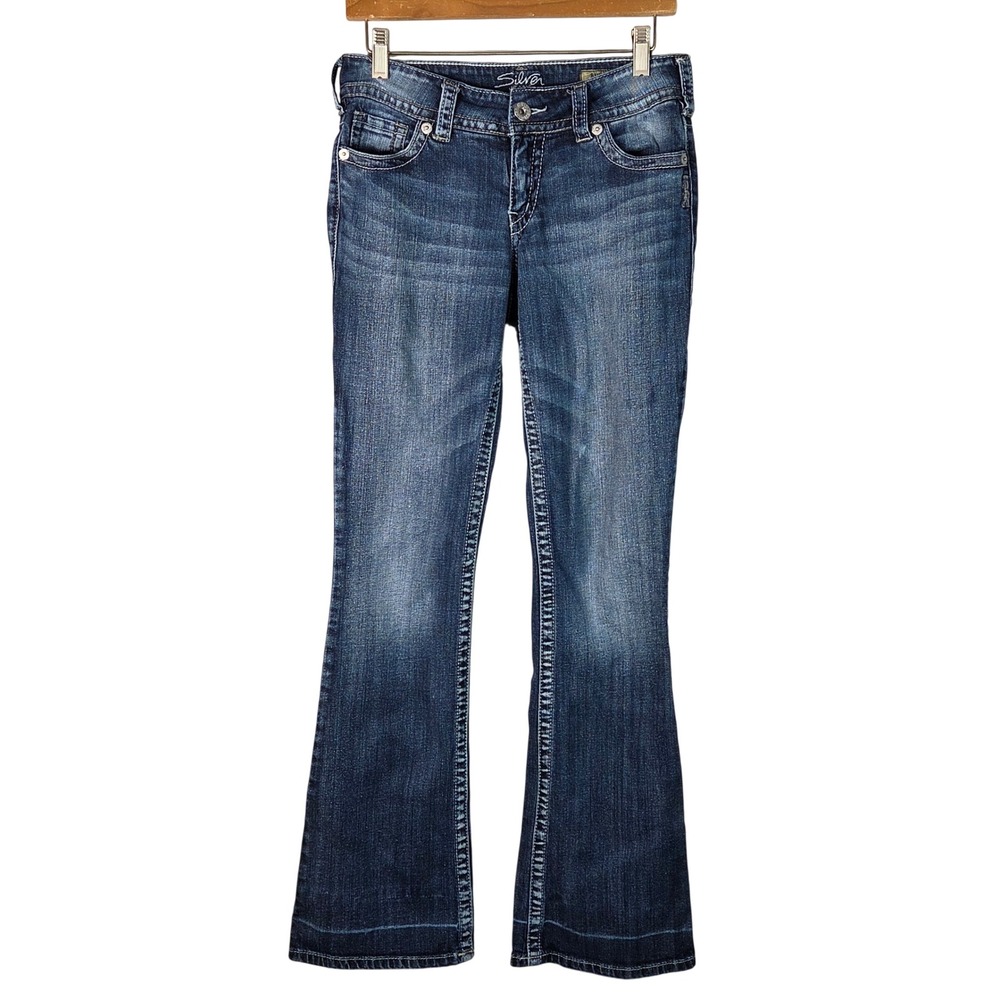 Silver Jeans Suki Bootcut Women sz 28 Blue Excellent Mid Rise L9916SAD445 Denim